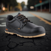 FUEL Jordan LC 2 Comfortable and breathable PVC Sole with 100J Industrial Safety Shoes (Black)